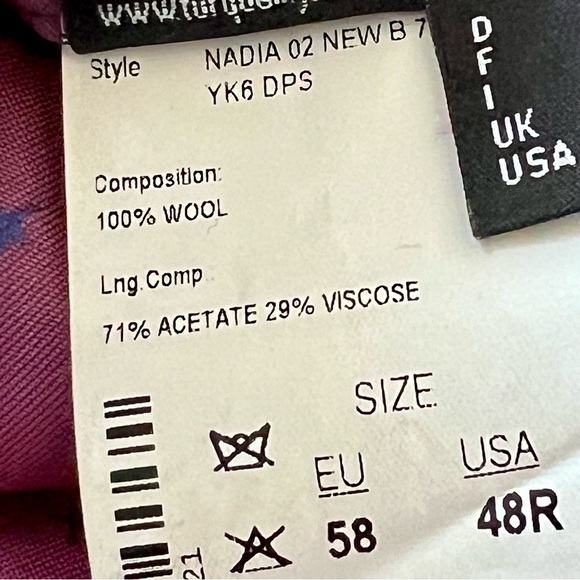 SARAR Men’s Navy and Black Plaid Wool Nadia Blazer—SZ. 48R - Picture 12 of 17